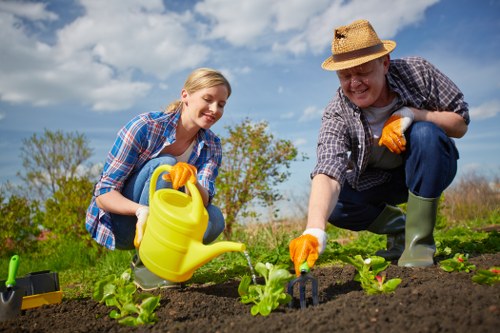 Low-carbon van used for sustainable garden services